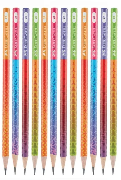 Yuvarlak Kurşun Kalem Smoothıe 12 Adet 1 Paket Faber Kurşun Kalem 2B Siyah Kurşun Kalem Smoothıe