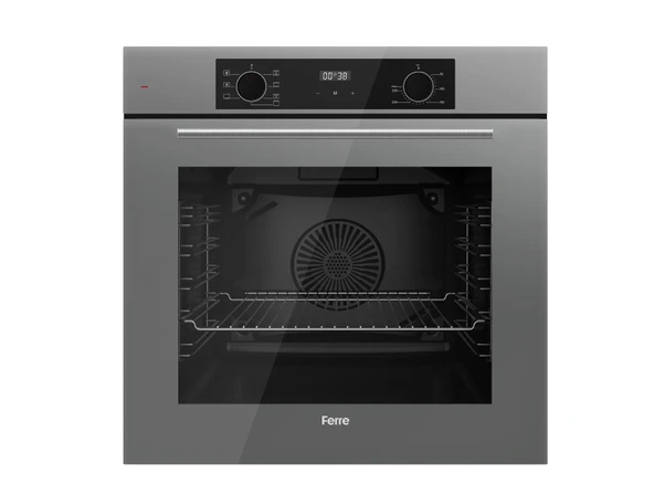 Ferre Flowart Lumora Plus Gri 3'lü Ankastre Set ( QBL63CPR-CS208-D079 ) - Resim 2