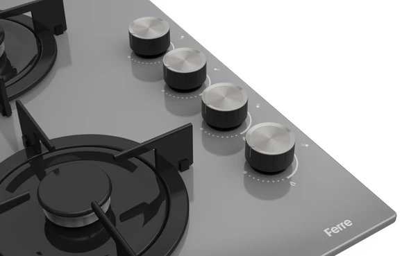 Ferre Flowart Lumora Essential Gri 3'lü Ankastre Set ( QBL63CPR-CS208-D088 ) - 6