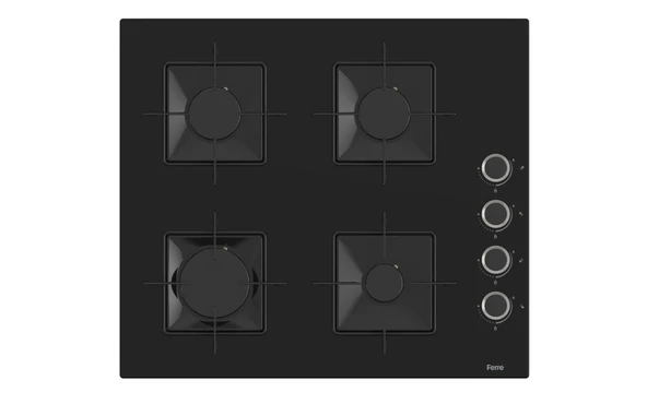 Ferre Flowart Ventora Elite Siyah 3'lü Ankastre Set ( QBL63CS-SS205-D080 ) - 3