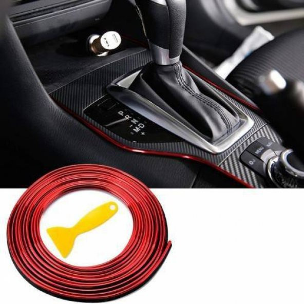 Bmw İ8 Araç İçi Nikelaj Kırmızı Torpido İp Trim Fitili 2 Metre