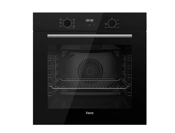 Ferre Flowart Ventora Essential Siyah 3'lü Ankastre Set ( QBL63CS-SS205-D086 ) - 2