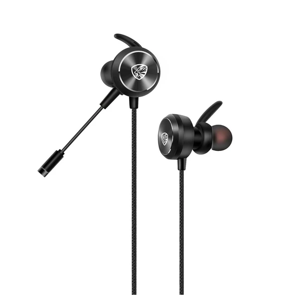 Hytech HY-GK3 3,5 Oyuncu Esnek Mikrofonlu Siyah Kulakiçi Kulaklık ürün görseli