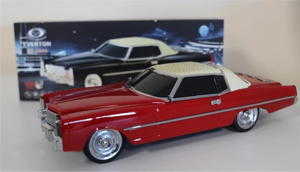 EVERTON RT-1941 Kırmızı Bluetooth Fm-Usb-Tf-Aux Şarjlı Nostaljik Radyo