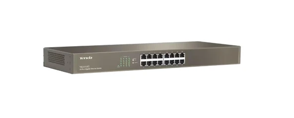 Tenda TEG1016G 16 Port 10-100-1000 Mbps 19" Switch Çelik Kasa Rack Mount - 1