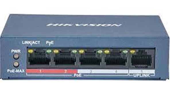 Hılook NS-0105P-35B 5 Port Megabit 4 Port PoE 35W +1 Port Megabit UplinkSwitch - 1