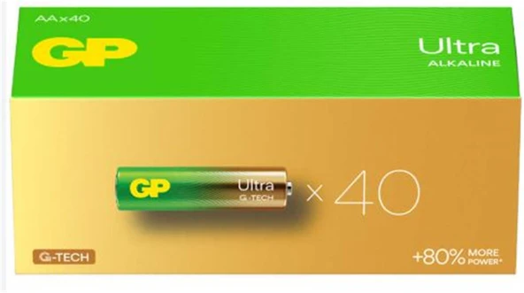GP G-Tech LR6 AA Boy Ultra Alkalin Kalem Pil 40'lı Paket GP15AU-2B40 ürün görseli