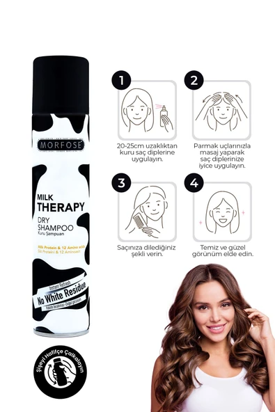 MORFOSE MILK THERAPY KURU ŞAMPUAN 200 ML - Resim 3