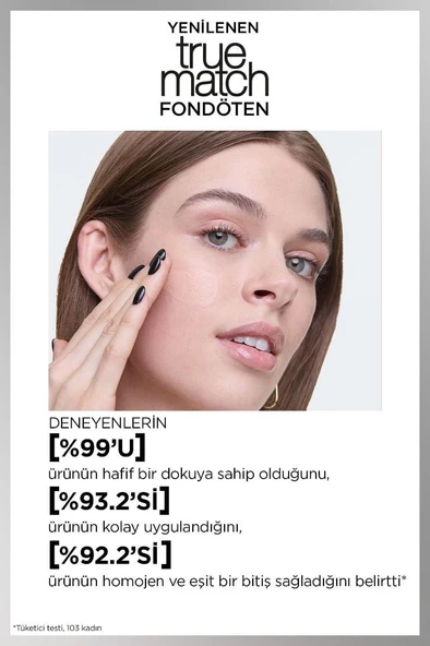 L'Oreal Paris True Match Bakım Yapan Fondöten - 3w Sıcak Alt Ton - 5