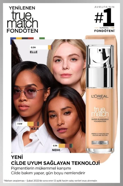 L'Oreal Paris True Match Bakım Yapan Fondöten - 3w Sıcak Alt Ton - 2