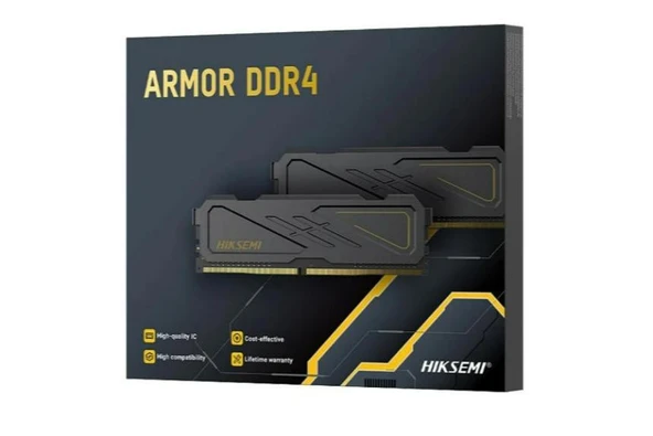 Hiksemi Armor Black HSC432U32D3 32GB DDR4 3200Mhz (2x16) UDIMM Soğutuculu Gaming Ram Kiti - Resim 5