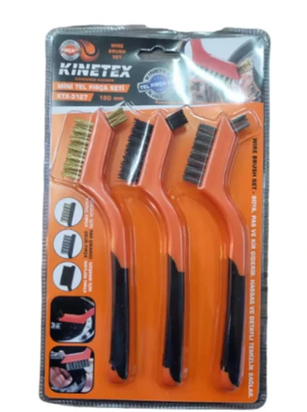 Knitex KTX-3127 ini Tel Fırça Seti 3 Parça - 1
