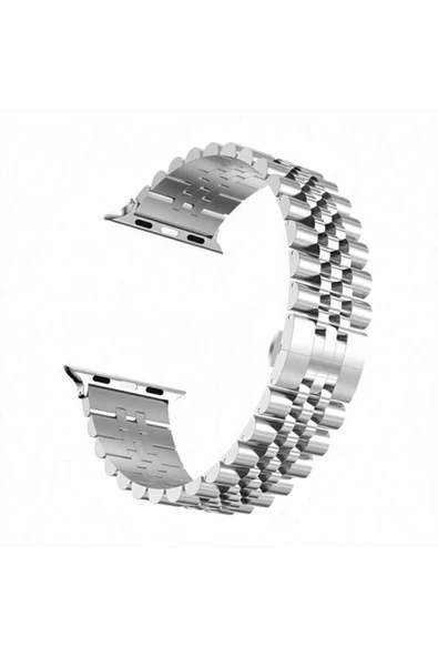 Watch 2 3 4 5 6 Uyumlu Kordon Ayarlanabilir Dayanıklı Metal Gövde (38-40mm) (gümüş)