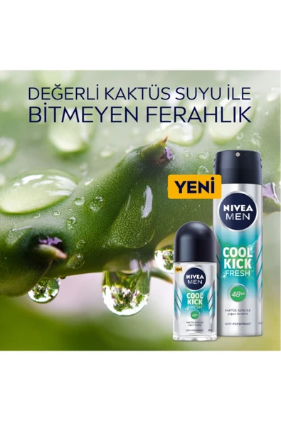 Nivea Men Cool Kick Fresh Deodorant Sprey 150 ml 2 Adet - 6