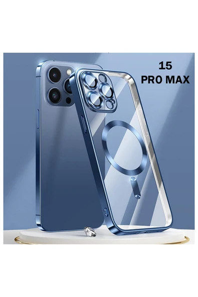 iPhone 15 Pro Max Kılıf Kamera Lens ve Hoparlör Toz Korumalı Magsafe Şarj Özellikli Esnek Silikon ürün görseli