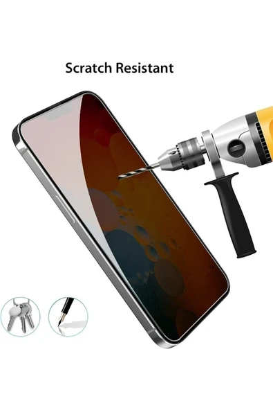 Iphone 14 Pro Max Uyumlu Hayalet Cam Tam Kaplayan Kırılmaz Ekran Koruyucu. - Resim 3