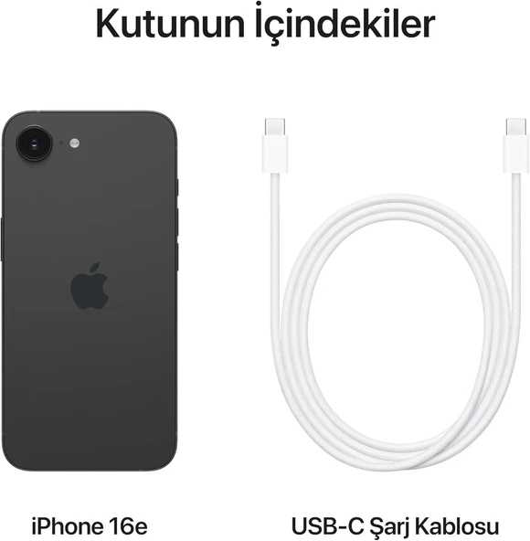 Apple iPhone 16E 128 GB Siyah (Apple Türkiye Garantili) - 6