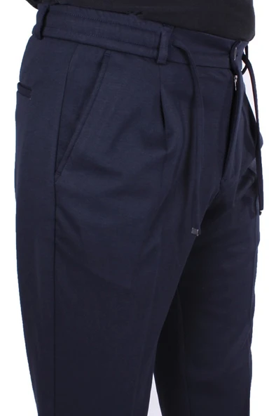 Dagoster DMG23-611275 Lacivert Normal Bel Double Paça Flota Cepli Erkek  Pantolon - 3