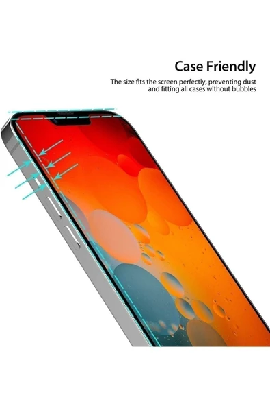 Iphone 14 Pro Max Uyumlu Hayalet Cam Tam Kaplayan Kırılmaz Ekran Koruyucu. - Resim 4