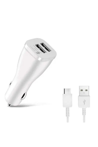 Çift Usb Type C Araç içi Hızlı Şarj Aleti 15W Beyaz EP-LN920CWEGWW - 2
