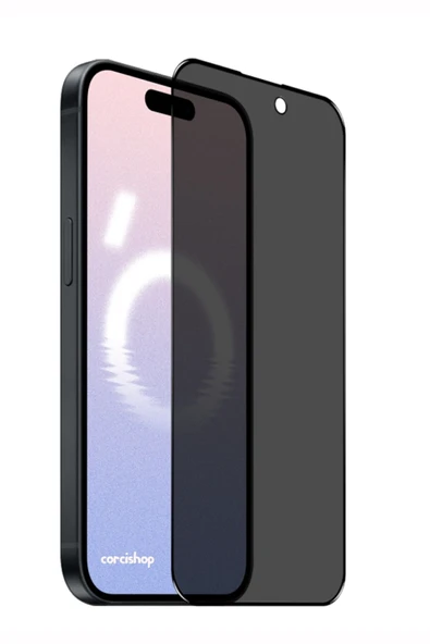 İphone 16 Plus Uyumlu Kırılmaz Cam Privacy Hayalet Tam Kaplayan Ekran Koruyucu - Resim 2