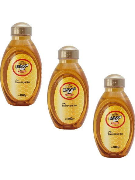 Binboğa Kooperatif Süzme Çiçek Balı 1000 gr x 3'lü