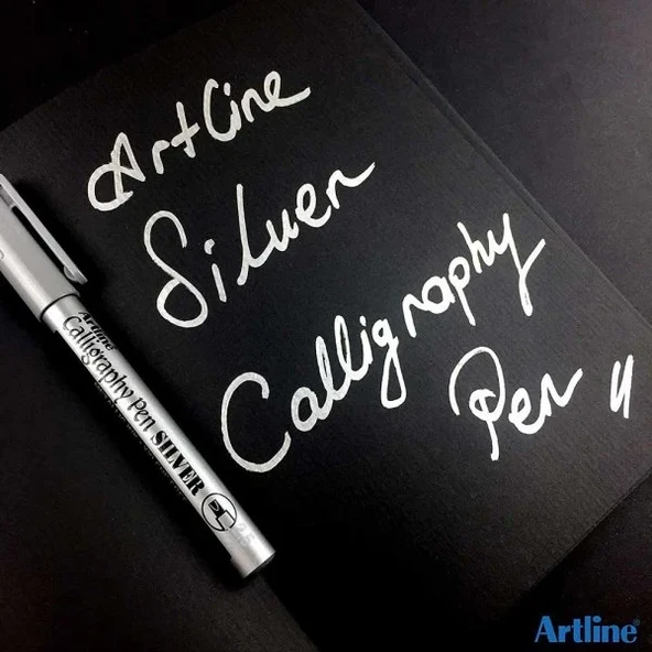 Artline Kaligrafi Kalemi Kesik Uçlu 2.5 MM Gümüş EK993XF - 3