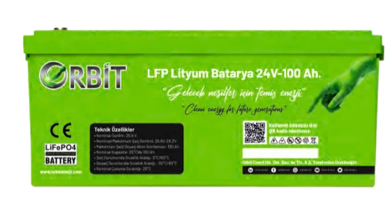Orbit 24V 100Ah LifePO4 Marin Bluetooth Lityum Akü