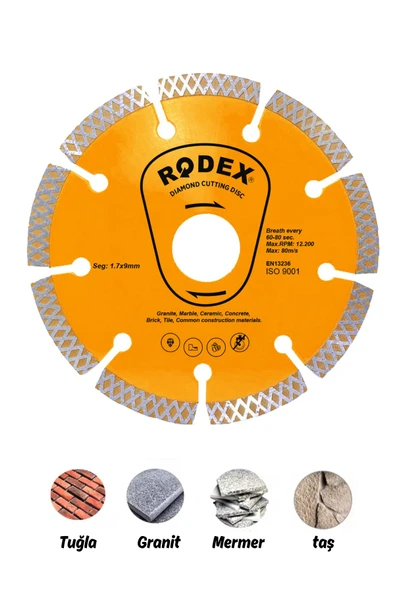 115mm Elmas Kesme Diski Süper Hızlı Kesim Granit,Mermer,Tuğla,Taş