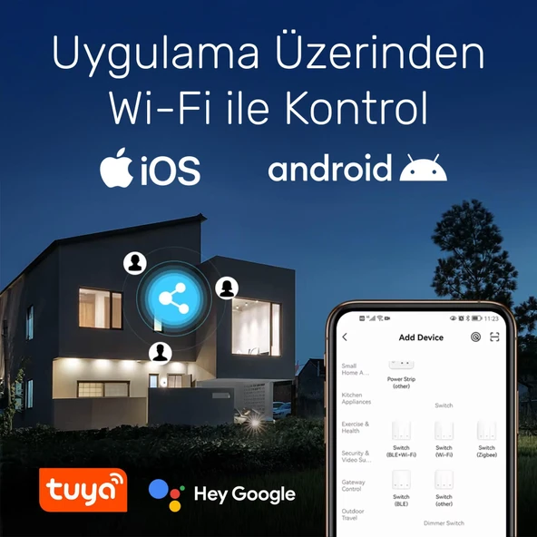 NPO FGTCM009 Dokunmatik Wifi TUYA Destekli 3'lü Akıllı Elektrik Anahtarı-Beyaz - 2