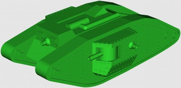 Mark 4 Erkek Ağır Tank (4 Cm Model) Plastik Aparat