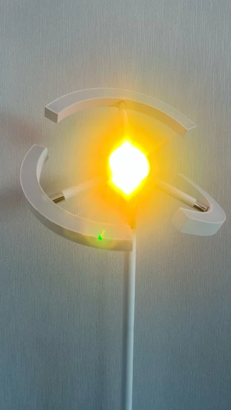 Yüceeller RGB Modern Led Lambader Dim Edilebilir Oturma odası Çalışma odası BEYAZ RENK - 6