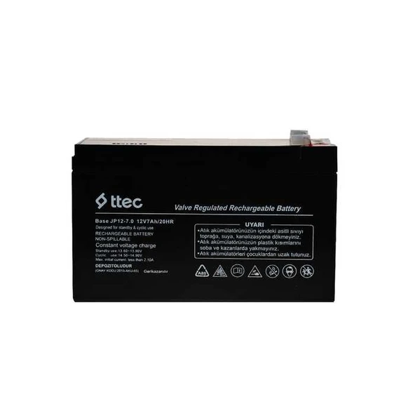 Ttec Base 12V 7AH Bakımsız Kuru Akü - 2