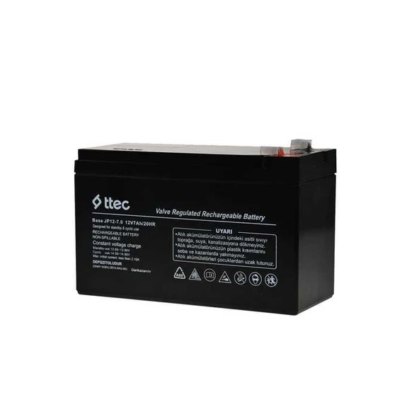 Ttec Base 12V 7AH Bakımsız Kuru Akü - 3