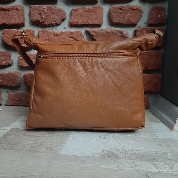 Bayan Çapraz Omuz Çantası Taba Gvn-0108 - 4