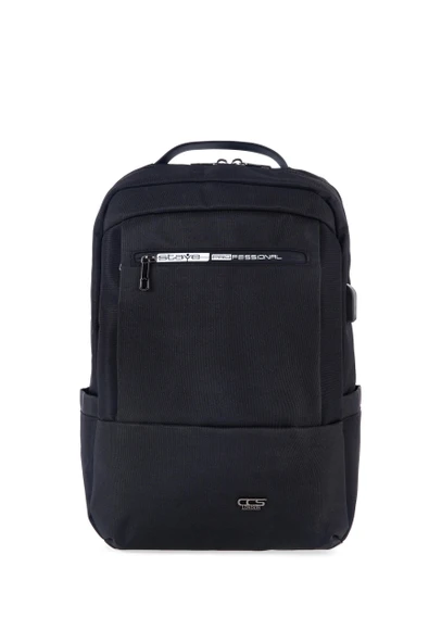 Ççs 51481 Laptop Bölmeli Çekçek Askılıklı Ter Önleyicili Siyah Sırt Çantası