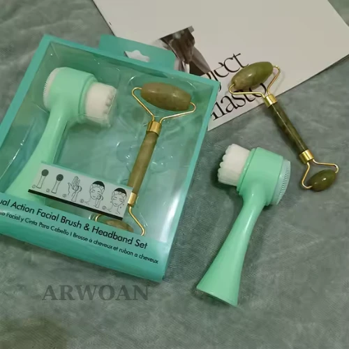 ARWOAN Çift Etkili Yüz Temizleme Fırçası ve Saç Bandı Seti - 4