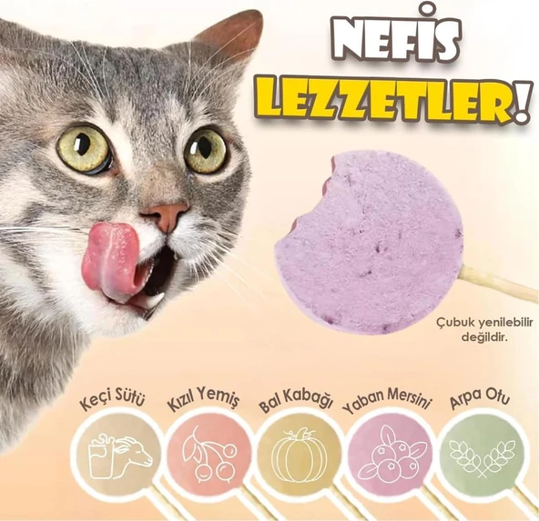 Ranova Lolipop Karışık Çeşitli Kedi Ödül Maması 1,4 Gr 15li