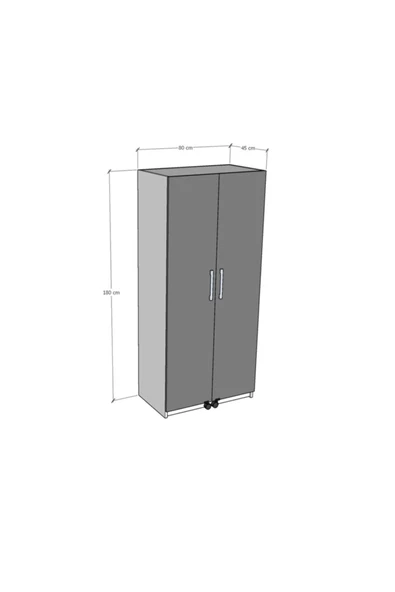 %100 MDFLAM Mutfak Kiler Dolabı Beyaz Mk-01 - 4