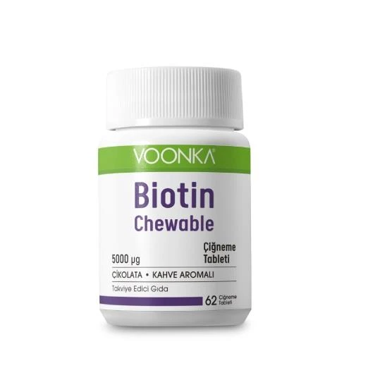 Voonka Biotin Chewable 60 Çiğneme Tableti ürün görseli