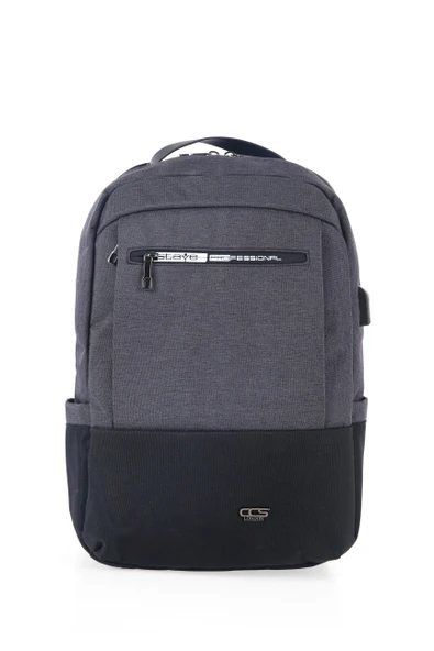Ççs 51481 Laptop Bölmeli Çekçek Askılıklı Ter Önleyicili Koyu Gri Sırt Çantası