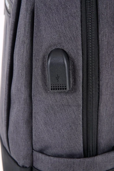 Ççs 51481 Laptop Bölmeli Çekçek Askılıklı Ter Önleyicili Koyu Gri Sırt Çantası - 4