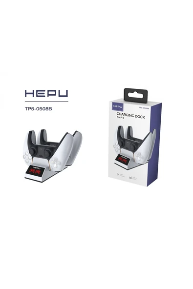 HEPU&AWEI PLAYSTATİON 5 DUALSENSE İKİLİ HIZLI ŞARJ İSTASYONU