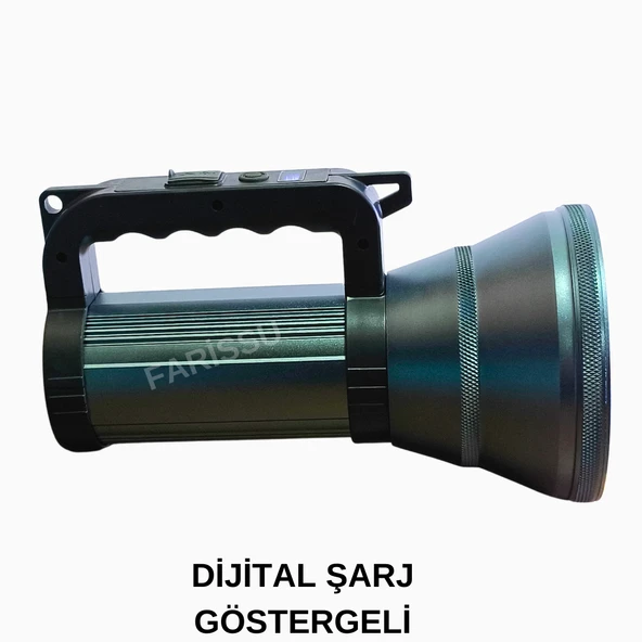 200W LED Şarjlı Kamp Feneri & El Feneri | 8800 mAh | 3 Işık Modlu | Powerbank Özellikli - 2