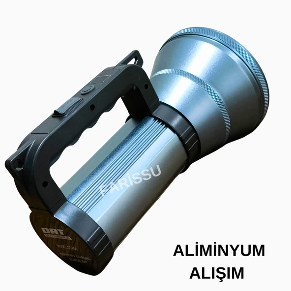 200W LED Şarjlı Kamp Feneri & El Feneri | 8800 mAh | 3 Işık Modlu | Powerbank Özellikli - 3