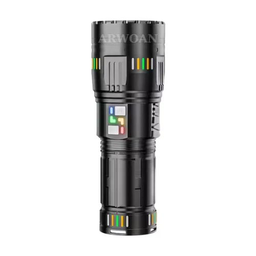 yüksek güç Zoom LED el feneri ile şarj edilebilir uzun mesafe meşale ışık alüminyum alaşım