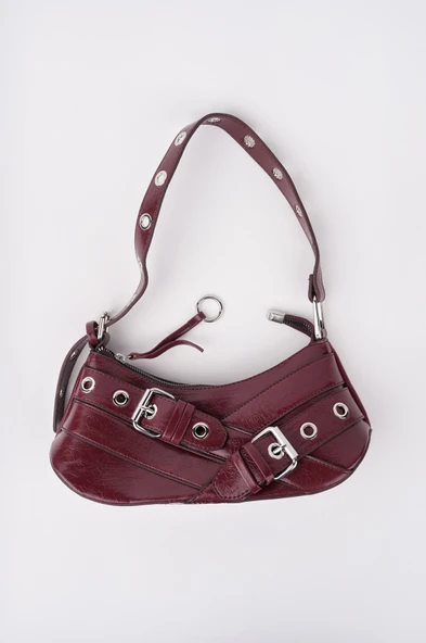 Muggo CHARM Kadın Kemer Detaylı Baget Çanta - 5