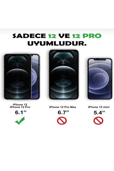 Iphone 12 / 12 Pro Uyumlu Tam Ekran Kaplayan HD Taşlı Kırılmaz Cam - 3