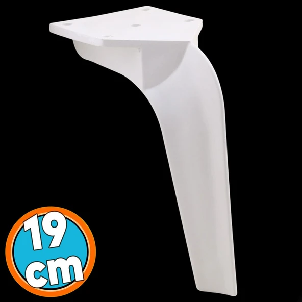 Mobilya Kanepe Tv Ünitesi Konsol Koltuk Ayağı 19 Cm Beyaz Ayakları