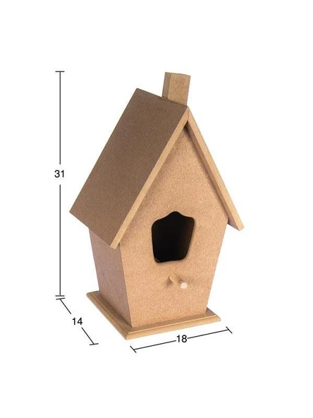 Ahşap Kuş Yuvası 31x18cm KU237 ürün görseli